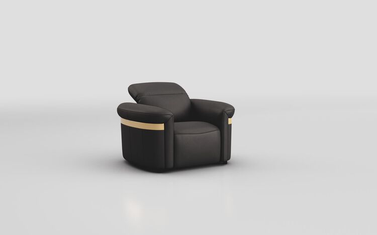 Voltana Armchair with Manual Head Tilt & Gold Trim | Voltana Sofa Range | ScS