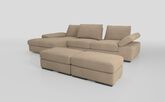Savazza 4 Seater Sofa with Left Hand Facing Lounger & Two Ottoman Footstools