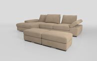 Savazza 4 Seater Sofa with Left Hand Facing Lounger & Two Ottoman Footstools | Savazza Sofa Range | ScS