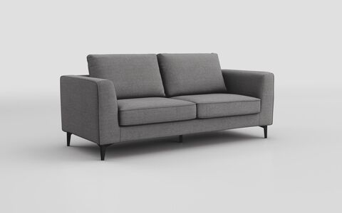 ScS Living Grey Fabric Asta 3 Seater Sofa