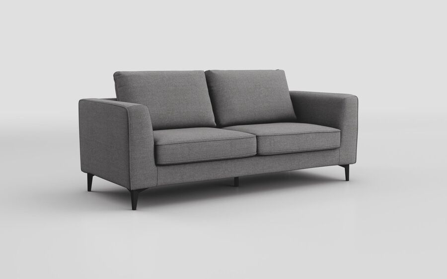 ScS Living Grey Fabric Asta 3 Seater Sofa