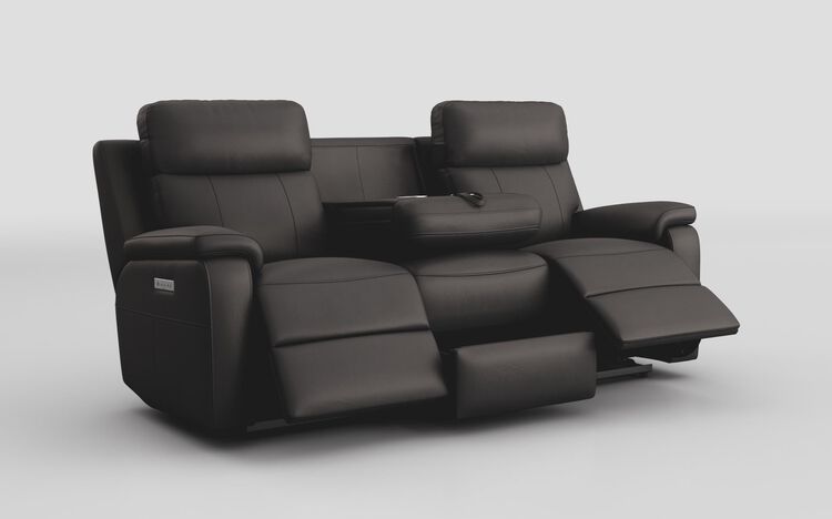 Calboli 3 Seater Power Recliner Sofa with Power Head Tilt, Lumbar, Drawer & Table | Calboli Sofa Range | ScS