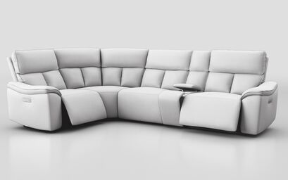 Pianello 1 Corner 3 Power Recliner Sofa with Console & Power Head Tilt | Pianello Sofa Range | ScS