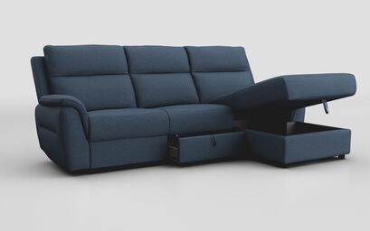 Sogliano 3 Seater Manual Recliner Sofa With Drawer & Right Hand Facing Storage Chaise | Sogliano Sofa Range | ScS