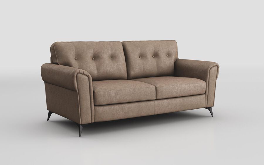 Cream Fabric Fossoli 3 Seater Sofa