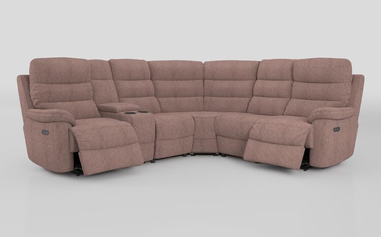 Ossett 2 Corner 2 Power Sofa with Left Hand Facing Console & Head Tilt | Ossett Sofa Range | ScS
