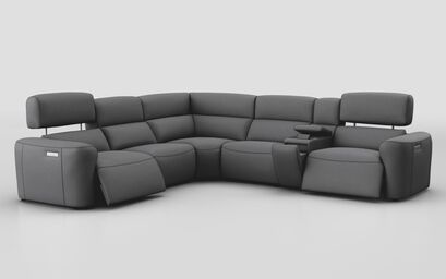 Oriolo 2 Corner 2 Power Recliner with Right Hand Facing Console & Power Head Tilt | Oriolo Sofa Range | ScS