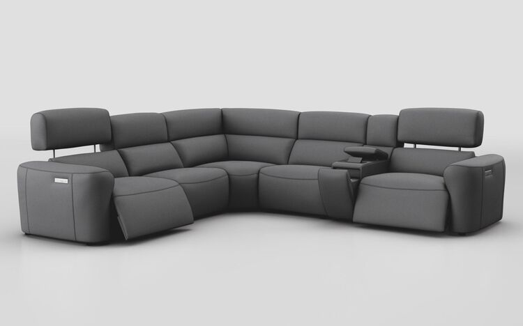 Oriolo 2 Corner 2 Power Recliner with Right Hand Facing Console & Power Head Tilt | Oriolo Sofa Range | ScS