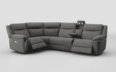 Villa 1 Corner 3 Power Recliner Sofa & Console with Lights
