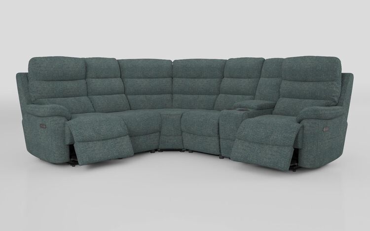 Ossett 2 Corner 2 Power Sofa with Right Hand Facing Console & Head Tilt | Ossett Sofa Range | ScS