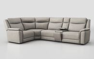 Savio 1 Corner 3 Sofa with Media Console & Black Charging Pad | Savio Sofa Range | ScS