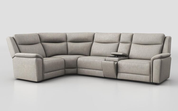 Savio 1 Corner 3 Sofa with Media Console & Black Charging Pad | Savio Sofa Range | ScS
