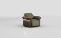 Voltana Power Recliner Chair with Manual Head Tilt, LED Lights & Gold Trim | Voltana Sofa Range | ScS