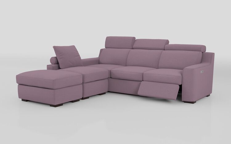 Crostolo 1 Corner 3 Right Hand Facing Power Recliner and Left Hand Facing Chaise Sofa with Ottoman | Crostolo Sofa Range | ScS