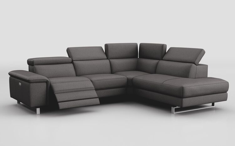 Viserba 3 Corner 2 with Left Hand Facing Power Recliner, Right Hand Facing Chaise & Manual Head Tilt | Viserba Sofa Range | ScS