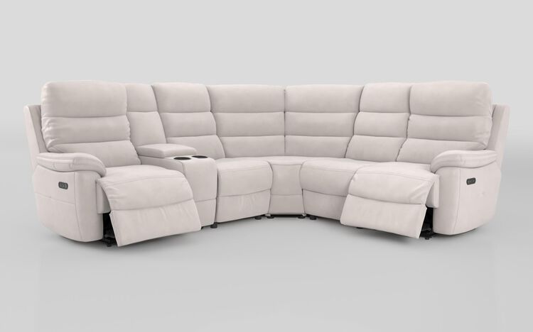 Ossett 2 Corner 2 Power Sofa with Left Hand Facing Console & Head Tilt | Ossett Sofa Range | ScS