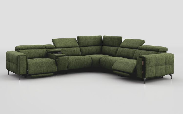 Casetti 2 Corner 2 Power Recliner Sofa Left Hand Facing Console with Power Head Tilt & Storage Arm | Casetti Sofa Range | ScS