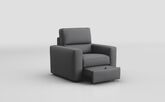 Loiano Armchair with Sliding Footrest