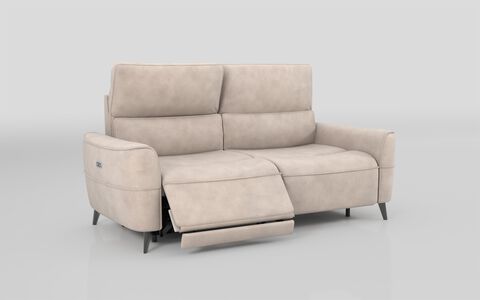 ScS Living Beige Fabric Mateo 3 Seater Power Recliner Sofa
