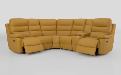 Ossett 2 Corner 2 Power Sofa with Right Hand Facing Console & Head Tilt | Ossett Sofa Range | ScS
