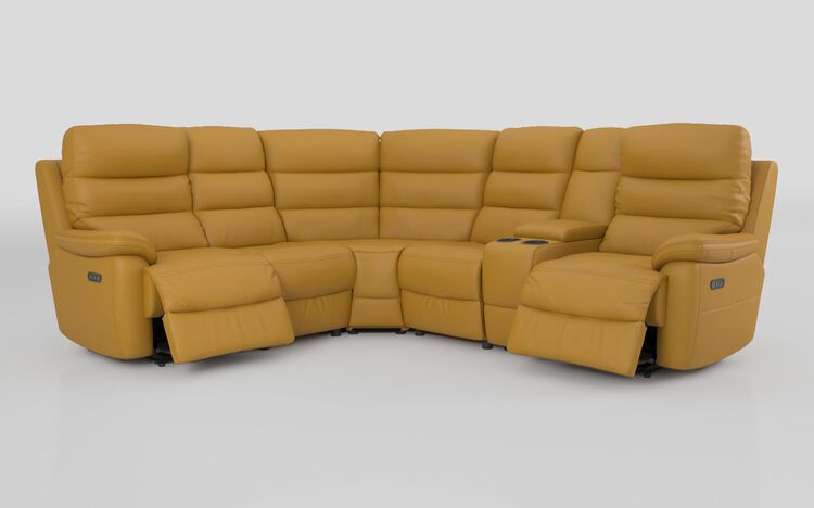 Ossett 2 Corner 2 Power Sofa with Right Hand Facing Console & Head Tilt | Ossett Sofa Range | ScS