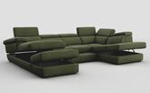 Bagnara Corner Sofa LHF Storage Lounger, RHF Chaise, Sliding Footrest, Head Tilt & Ottoman