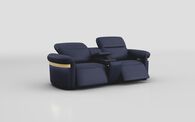 Voltana 3 Seater Power Recliner Sofa with Manual Head Tilt, LED Lights & Gold Trim | Voltana Sofa Range | ScS
