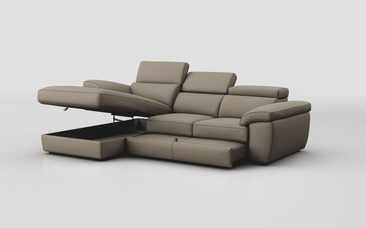 Bagnara 3 Seater Sofa with Left Hand Facing Lounger, Sliding Footrest & Manual Head Tilt | Bagnara Sofa Range | ScS