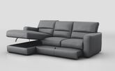 Tredozio 4 Seater Sofa with Sliding Footrest & Left Hand Facing Storage Lounger