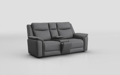 Savio 2 Seater Sofa with Media Console & Black Charging Pad | Savio Sofa Range | ScS