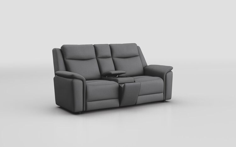 Savio 2 Seater Sofa with Media Console & Black Charging Pad | Savio Sofa Range | ScS