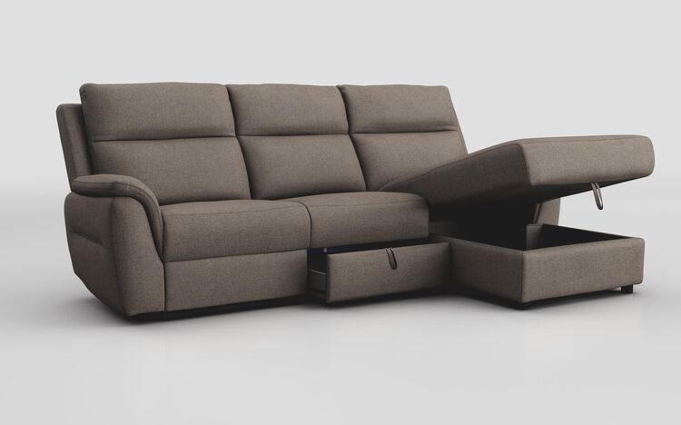 Sogliano 3 Seater Sofa With Drawer & Right Hand Facing Storage Chaise | Sogliano Sofa Range | ScS