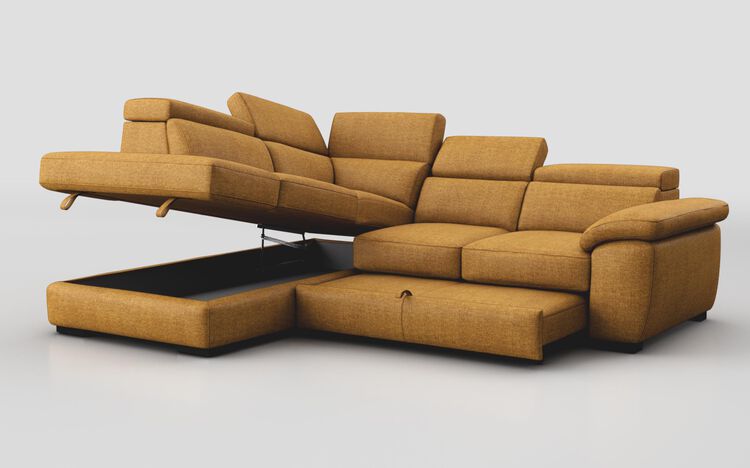 Norbello 2 Corner 3 with Sofa Bed and Left Hand Facing Chaise with Storage | Norbello Sofa Range | ScS