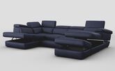 Bagnara Corner Sofa RHF Storage Lounger, LHF Chaise, Sliding Footrest, Head Tilt & Ottoman