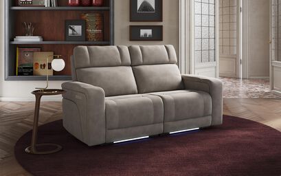 Adstock 3 Seater Power Recliner Sofa with Power Head Tilt, Lumbar, Massage, Audio, Heat & LED Lights | Adstock Sofa Range | ScS