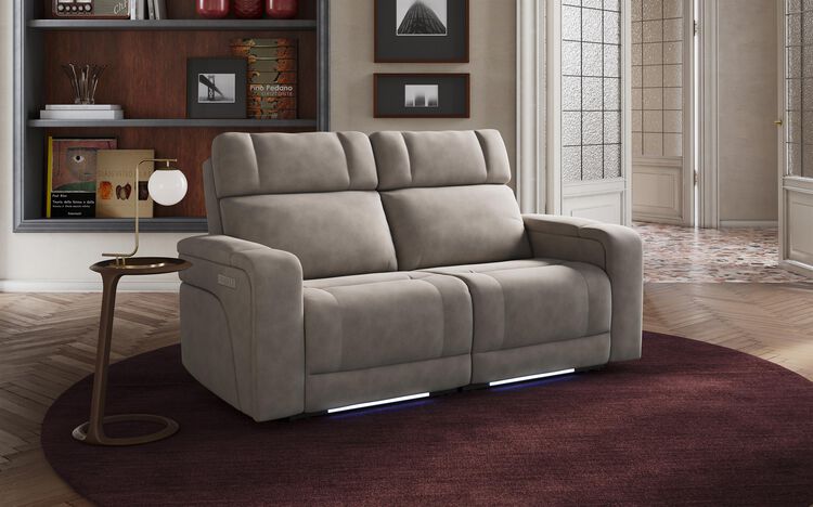 Adstock 3 Seater Power Recliner Sofa with Power Head Tilt, Lumbar, Massage, Audio, Heat & LED Lights | Adstock Sofa Range | ScS