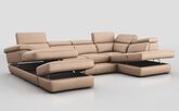 Bagnara Corner Sofa LHF Storage Lounger, RHF Chaise, Sliding Footrest, Head Tilt & Ottoman