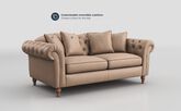 Regina Leather 3 Seater Sofa