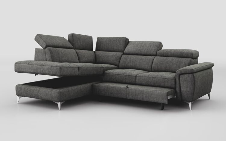 Neviano 1 Corner 2 Sofa Left Hand Facing Storage Chaise with Sliding Footrest & Manual Head Tilt | Neviano Sofa Range | ScS