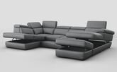 Bagnara Corner Sofa RHF Storage Lounger, LHF Chaise, Sliding Footrest, Head Tilt & Ottoman