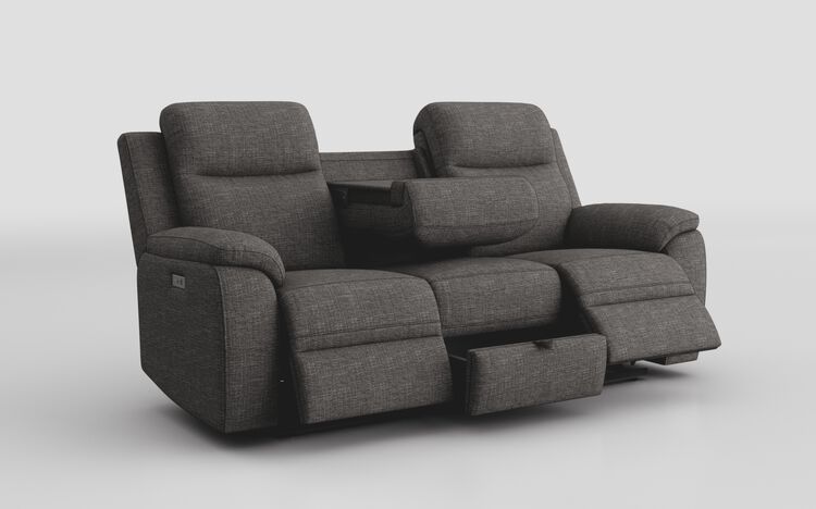Sapi 3 Seater Power Recliner Sofa with Table & Storage Drawer | Sapi Sofa Range | ScS