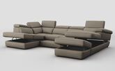 Bagnara Corner Sofa RHF Storage Lounger, LHF Chaise, Sliding Footrest, Head Tilt & Ottoman