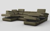 Bagnara Corner Sofa RHF Storage Lounger, LHF Chaise, Sliding Footrest, Head Tilt & Ottoman