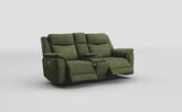 Savio 2 Seater Power Recliner Sofa with Media Console & Silver Charging Pad