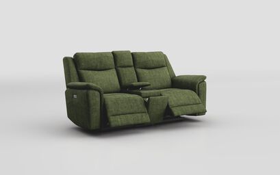 Savio 2 Seater Power Recliner Sofa with Media Console & Silver Charging Pad | Savio Sofa Range | ScS