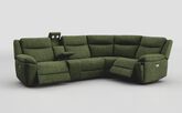 Villa 3 Corner 1 Power Recliner Sofa & Console with Lights