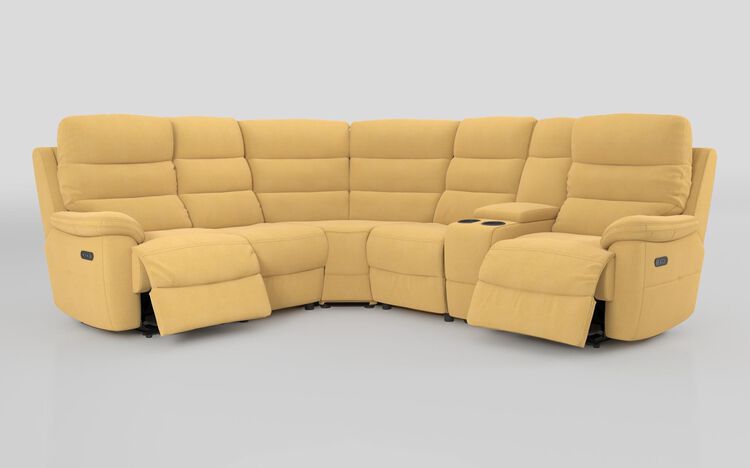 Ossett 2 Corner 2 Power Sofa with Right Hand Facing Console & Head Tilt | Ossett Sofa Range | ScS