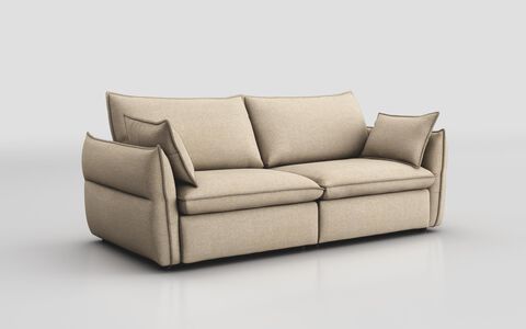 Cream Fabric Canossa 3 Seater Sofa