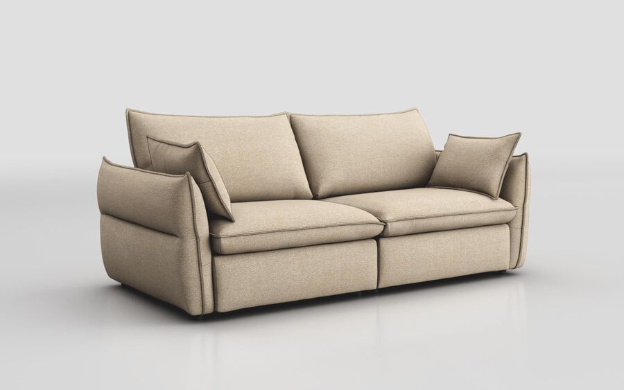 Cream Fabric Canossa 3 Seater Sofa