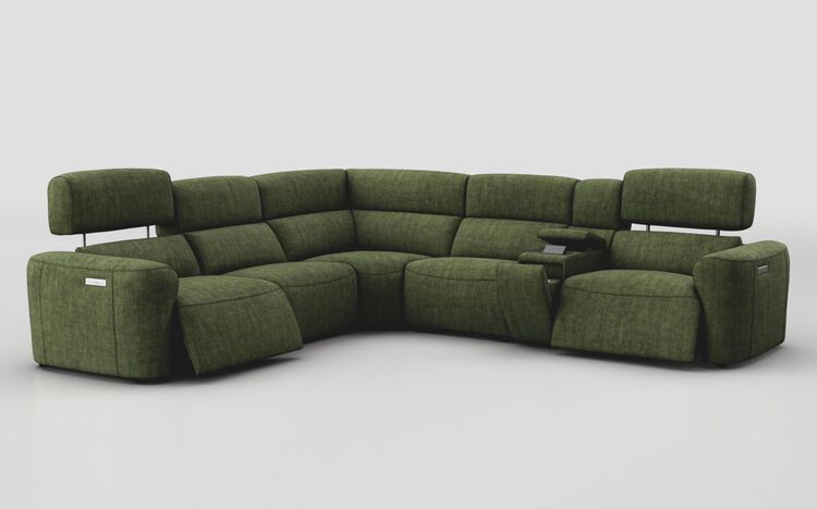 Oriolo 2 Corner 2 Power Recliner with Right Hand Facing Console & Power Head Tilt | Oriolo Sofa Range | ScS
